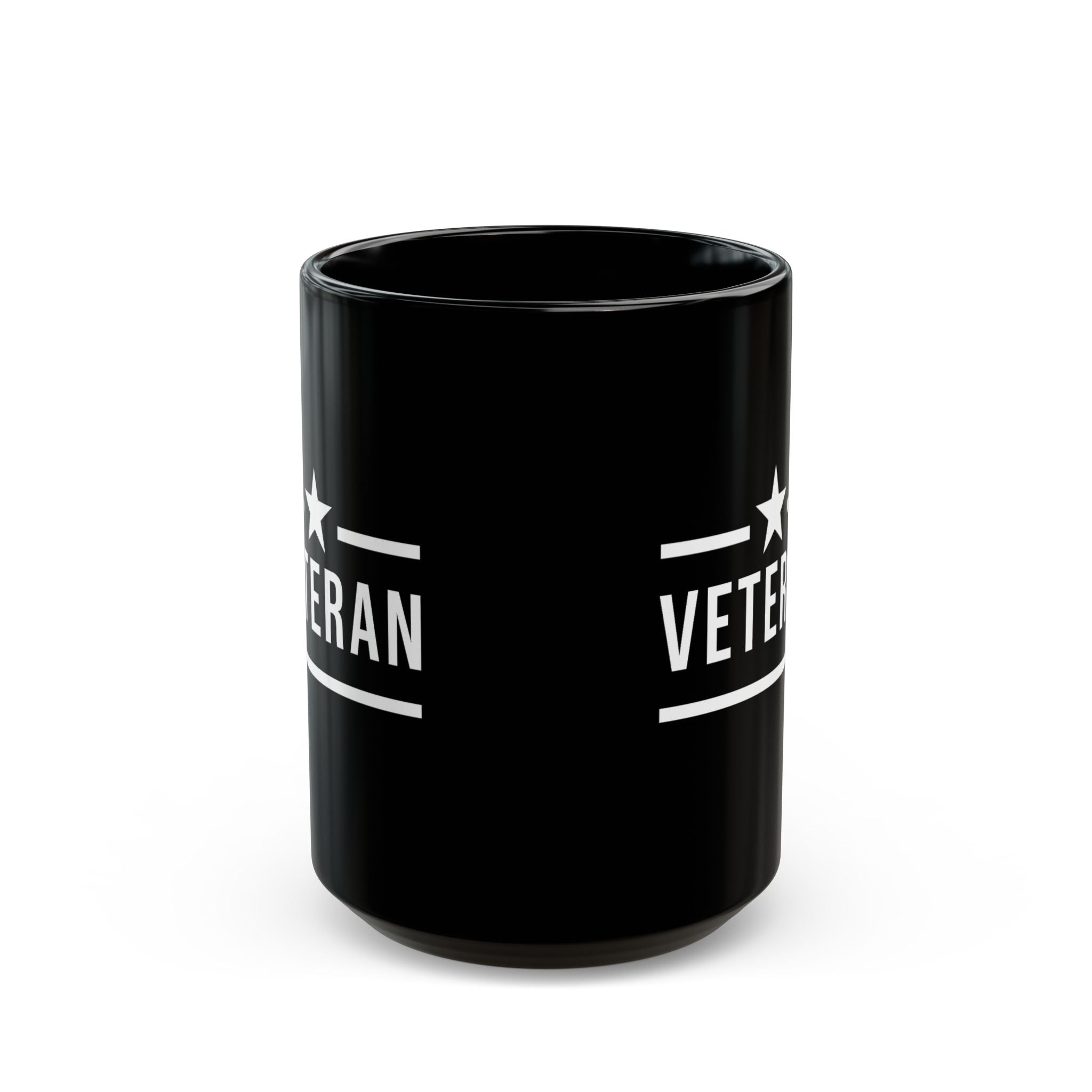 One Mile US Military Veteran Black Coffee Mug – Motivational Running / Walking Gift / Office / Traveler (11oz & 15oz)