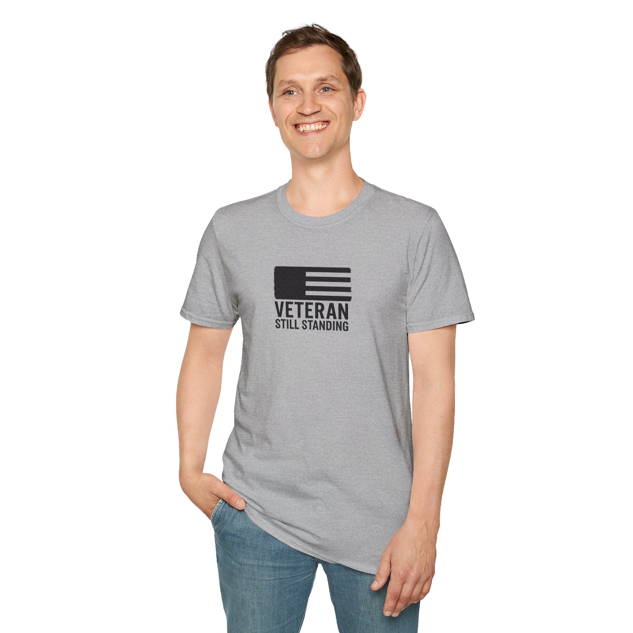 One Mile Veteran/Service Member  — "Still Standing." Motivational Minimalist Tee