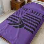 One Mile American Flag Velveteen Plush Blanket – Route Graphic Cozy Throw
