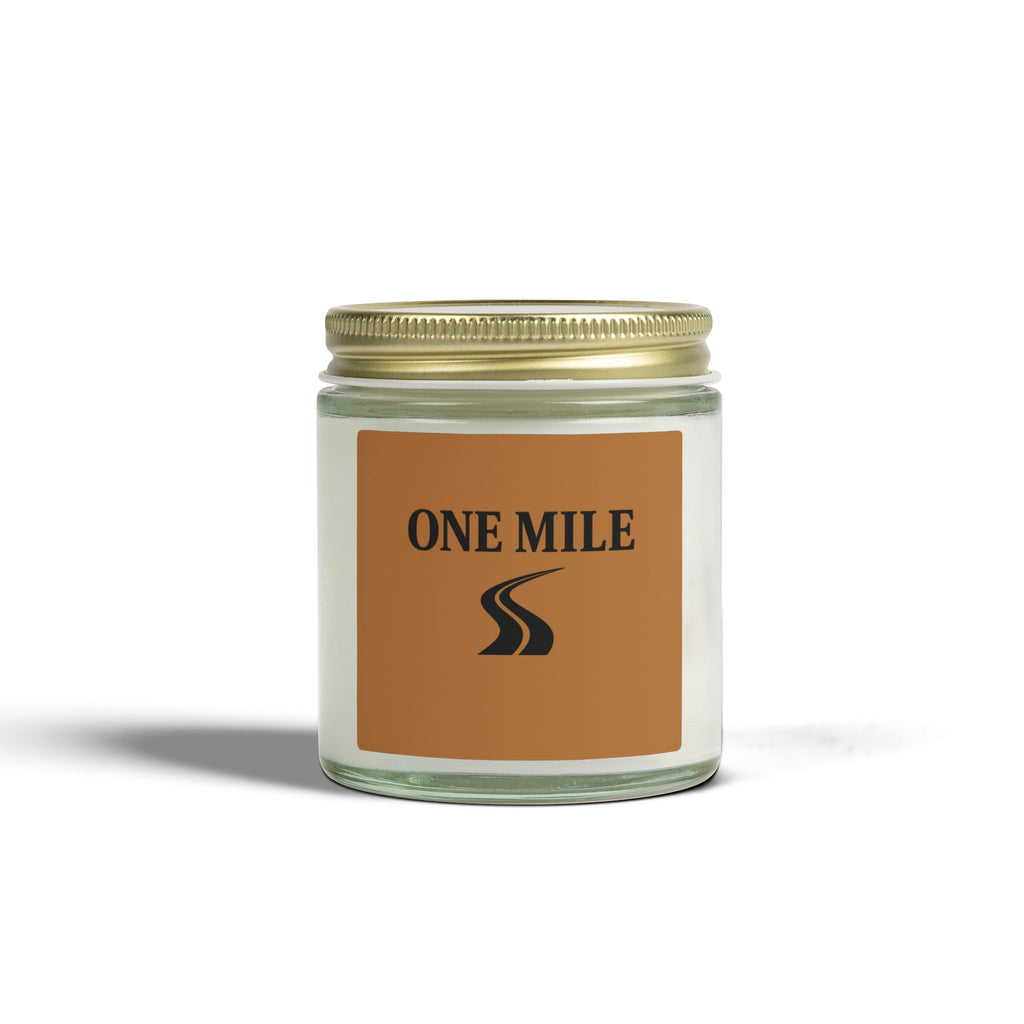 Scented Candle — Coconut Apricot Wax (4oz/9oz) | "ONE MILE" Inspirational Jar Candle