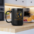 Special Edition Global Support Black Coffee Mug – Motivational Running / Walking Gift / Office / Traveler (11oz & 15oz)
