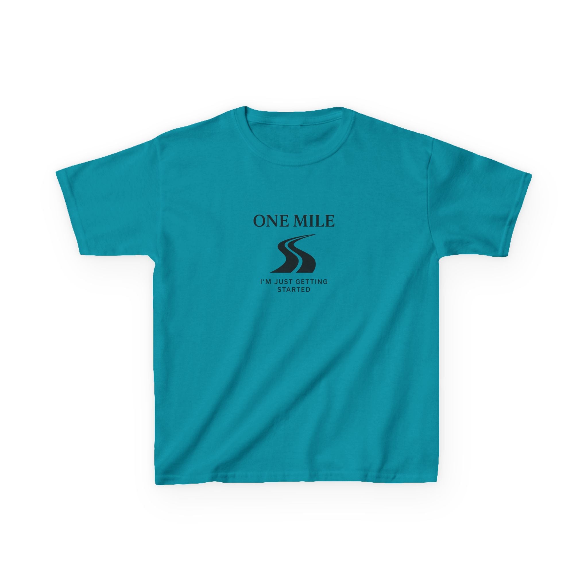 Kids Tee — One Mile "I'm just getting started" motivational tee