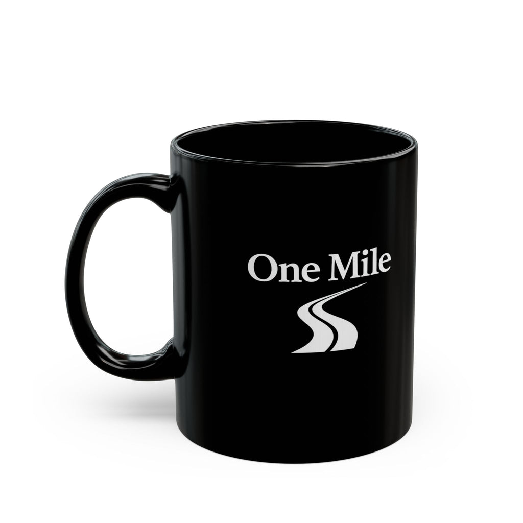 One Mile Black Coffee Mug – Motivational Running / Walking Gift (11oz & 15oz)