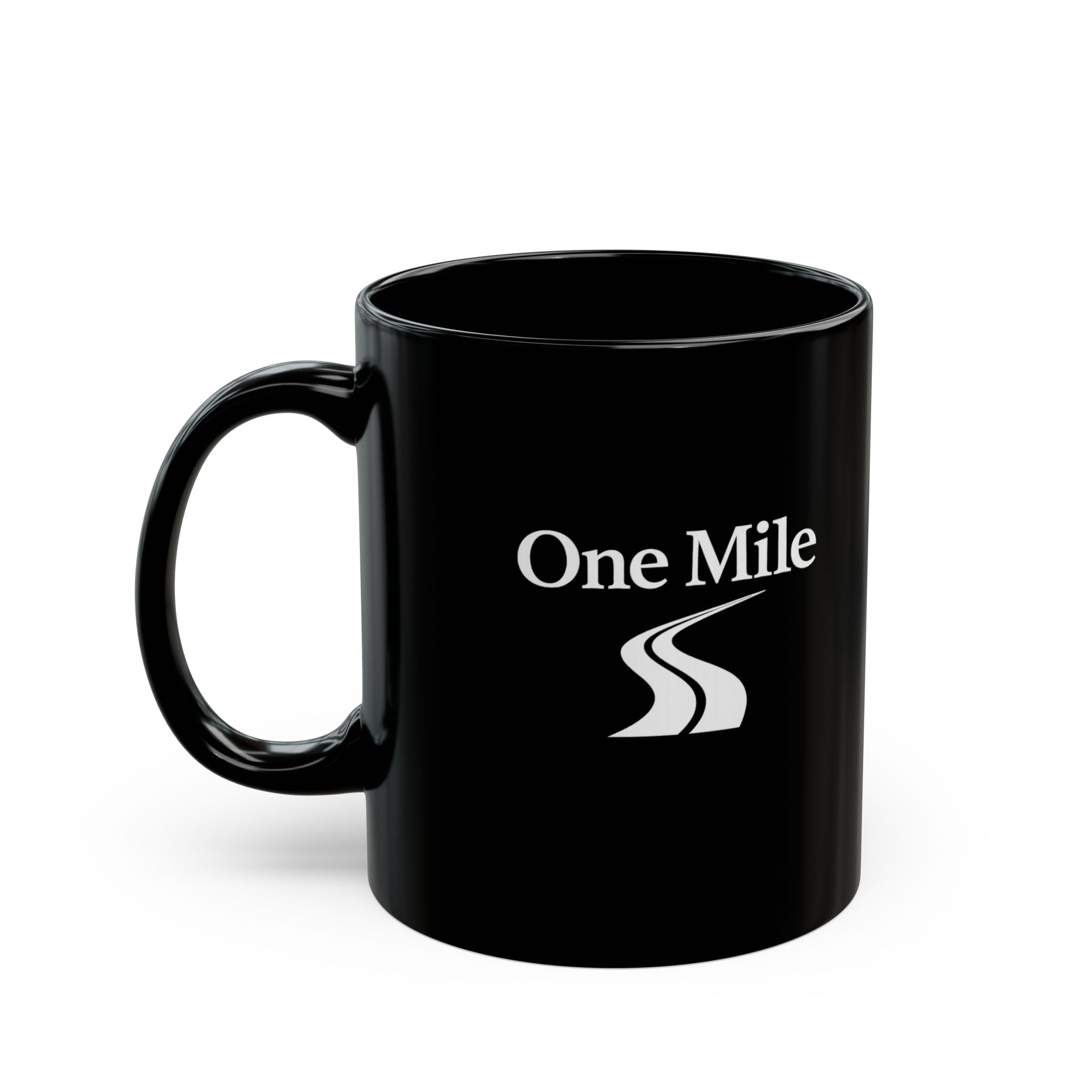 One Mile Black Coffee Mug – Motivational Running / Walking Gift (11oz & 15oz)