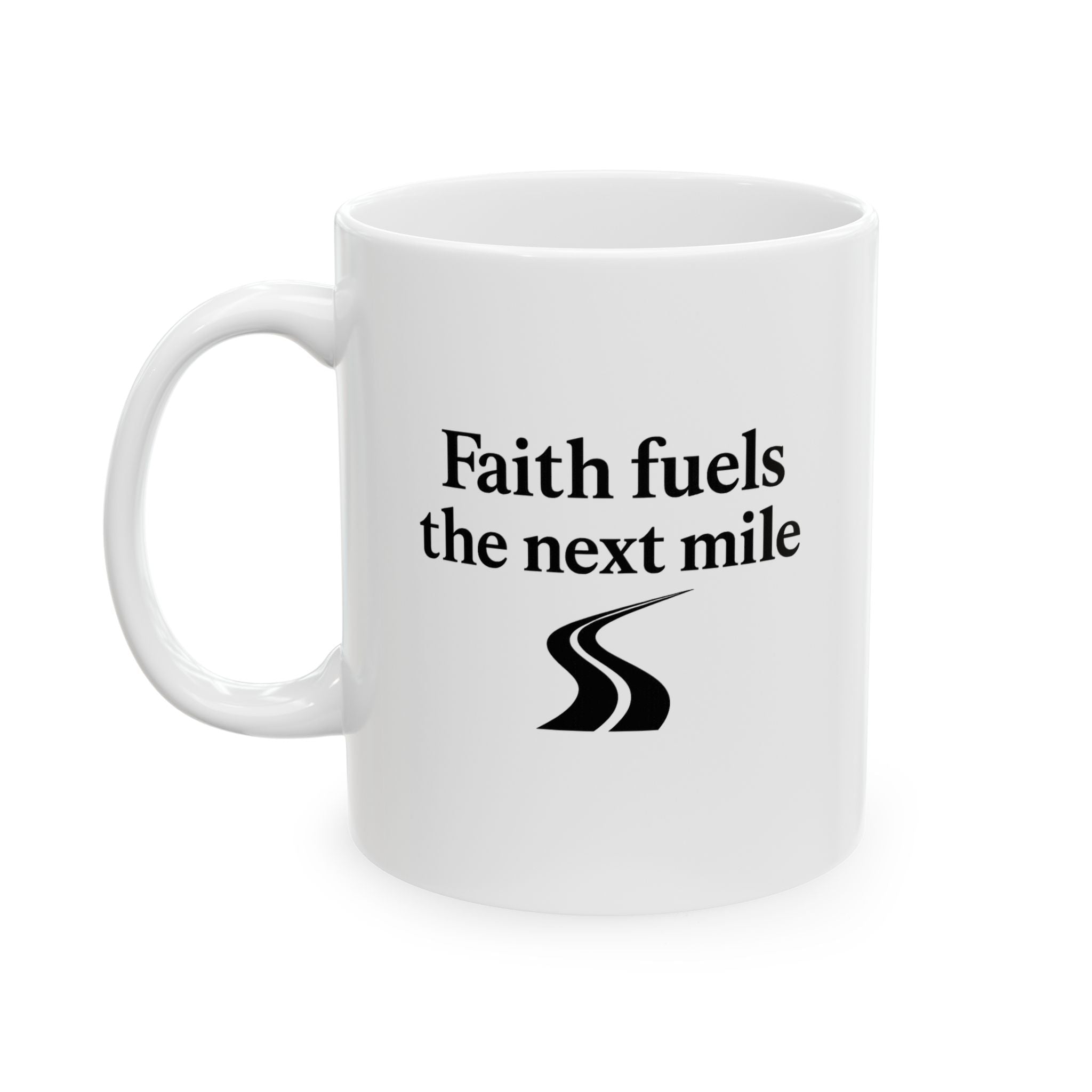 One Mile Road Map Ceramic Mug — Runner & Traveler Coffee Cup (11oz, 15oz)