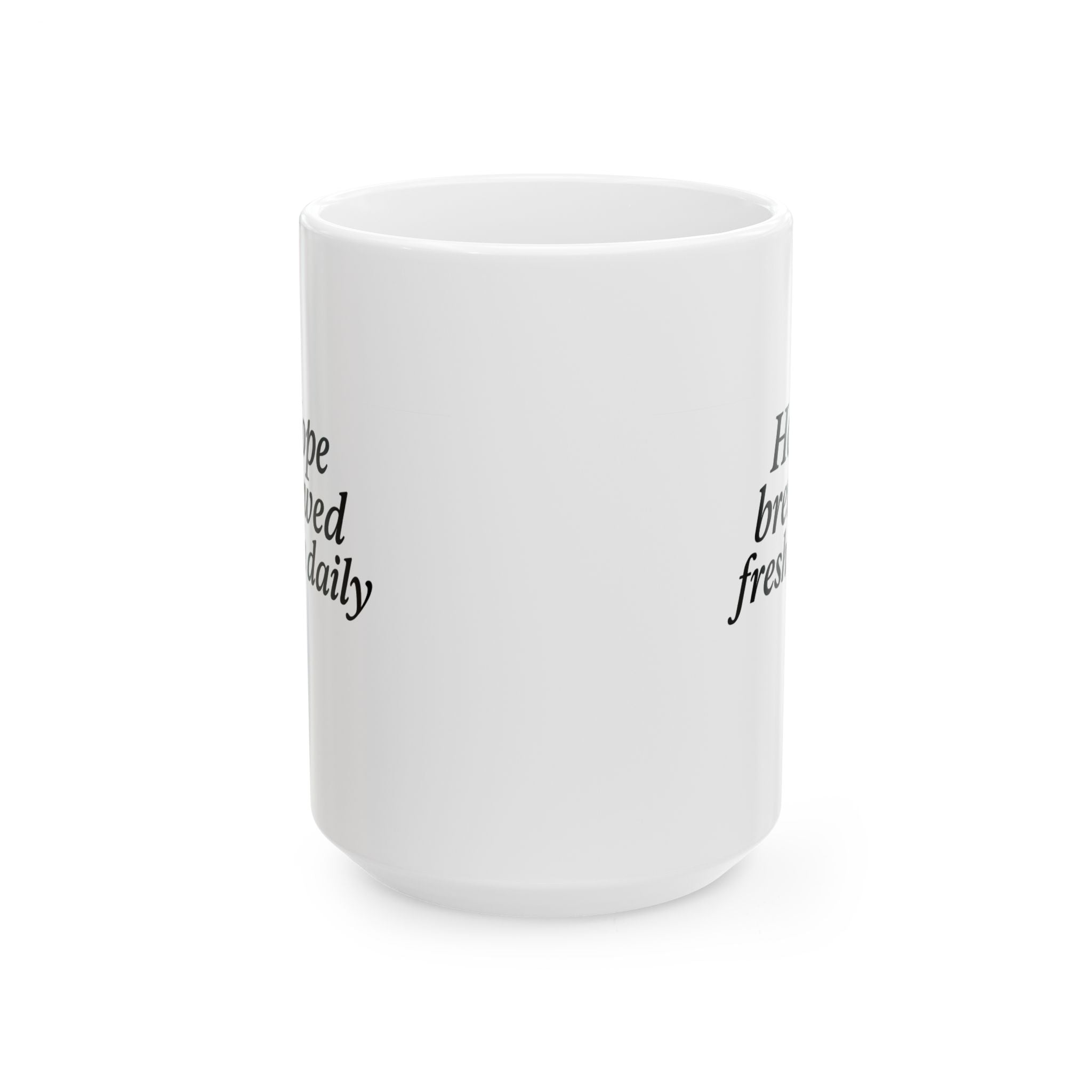 One Mile Road Hope Brewed fresh Daily — Runner & Traveler Coffee Cup (11oz, 15oz)