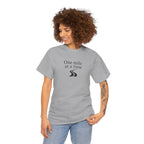 One Mile at a time Tee — Inspirational White Graphic T-Shirt