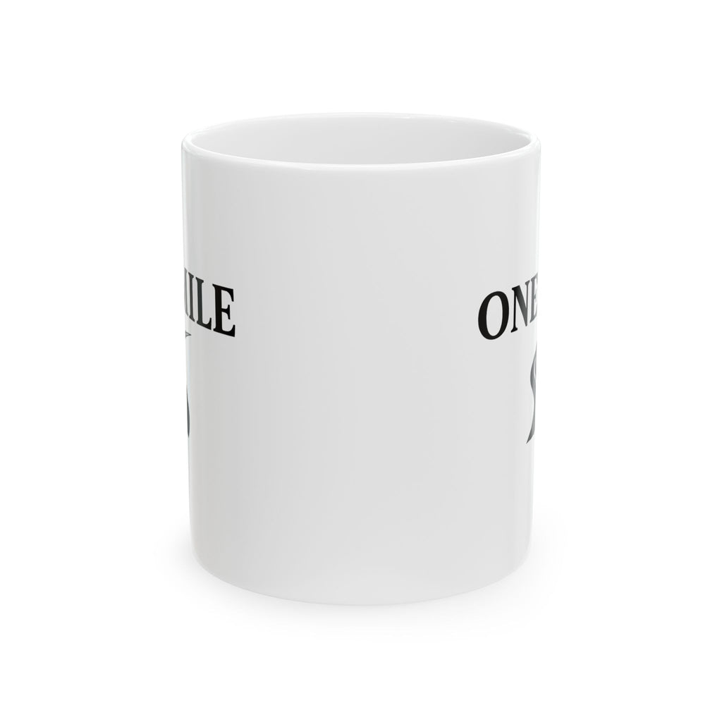 One Mile Road Map Ceramic Mug — Runner & Traveler Coffee Cup (11oz, 15oz)