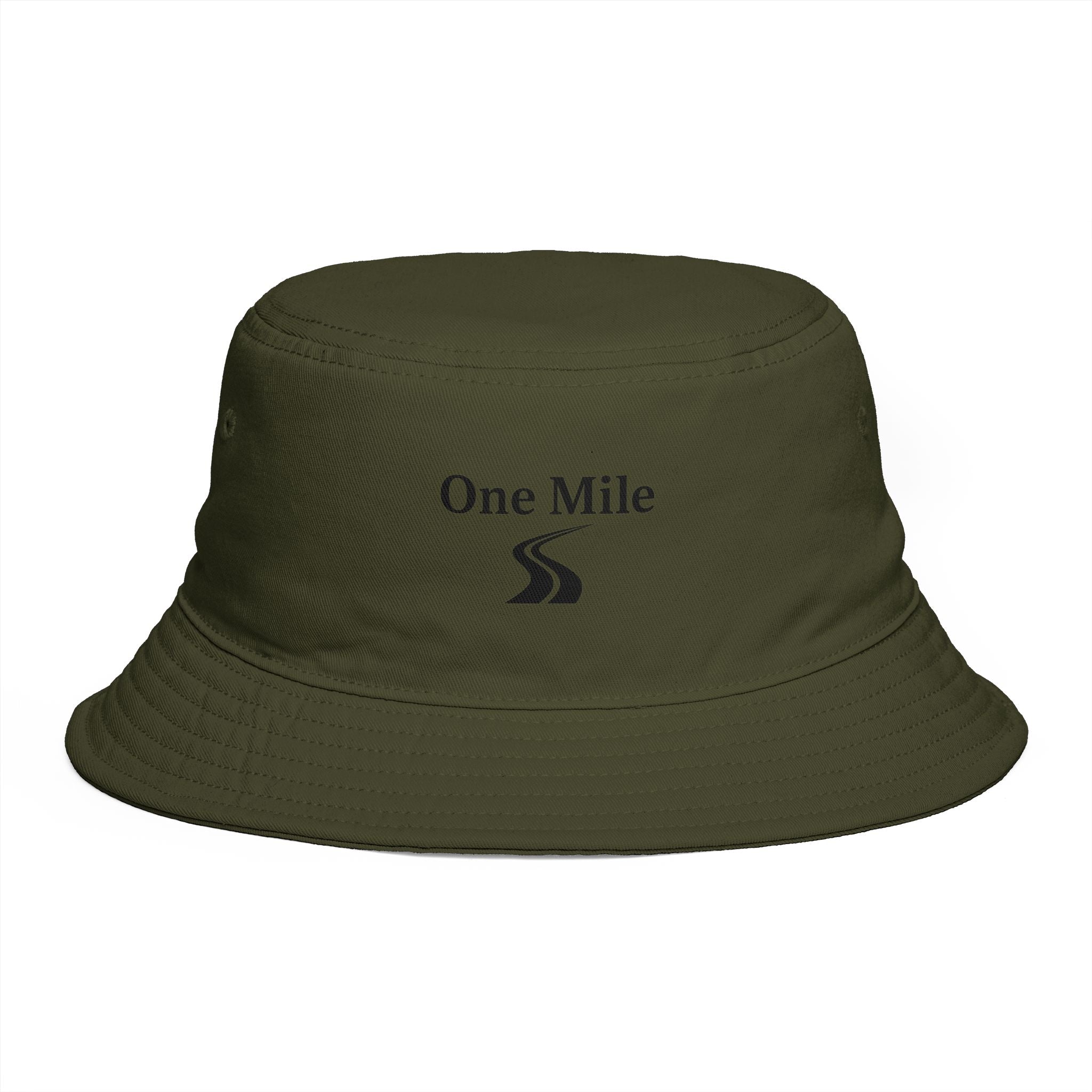 One Mile Bucket Hat — Road Logo Casual Outdoor Sun Hat