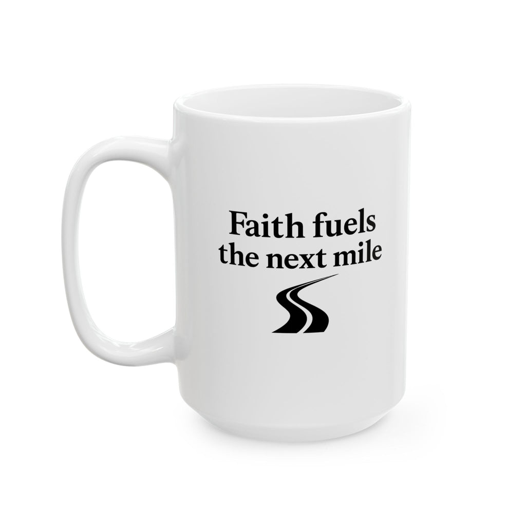 One Mile Road Map Ceramic Mug — Runner & Traveler Coffee Cup (11oz, 15oz)