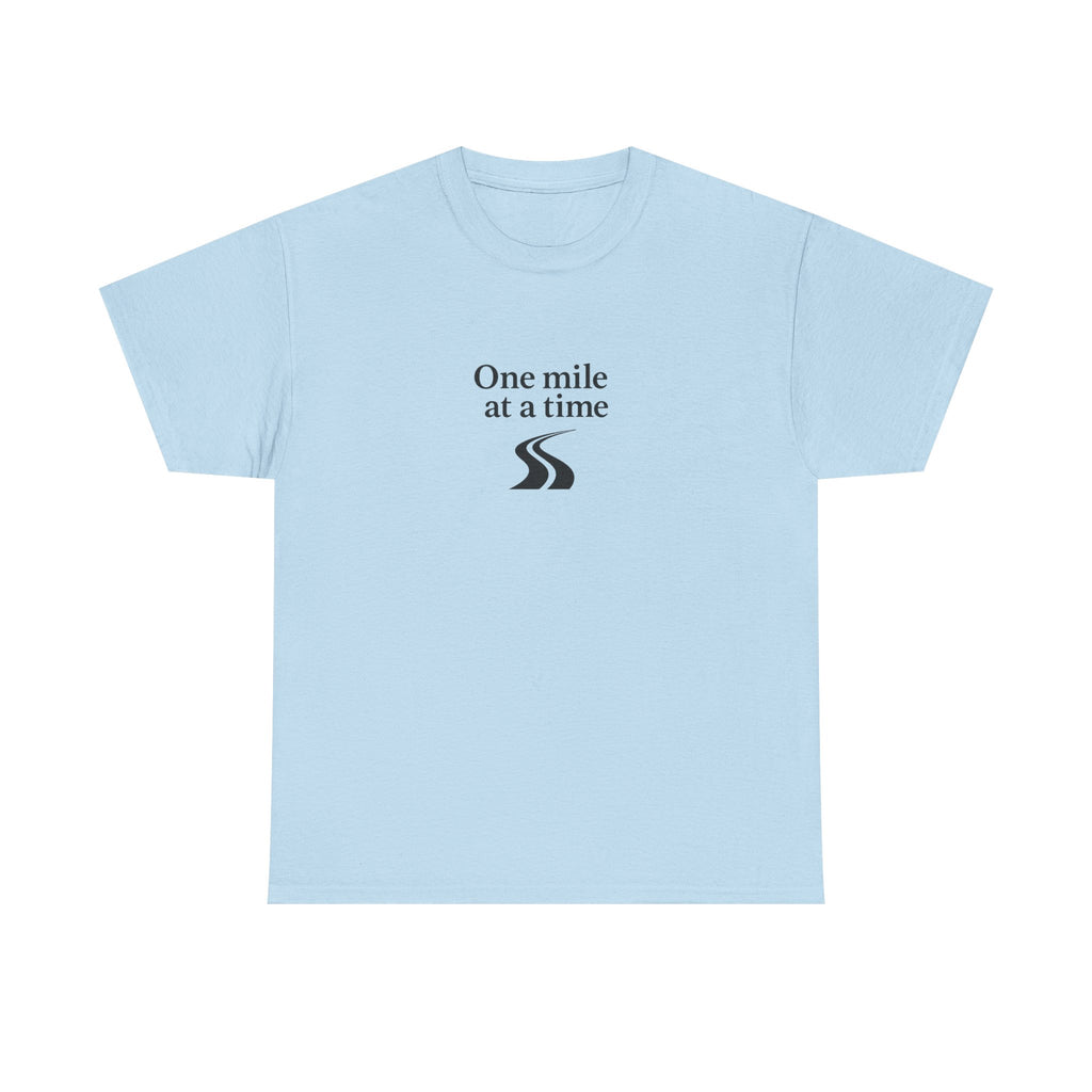 One Mile Endurance Tee — Inspirational White Graphic T-Shirt